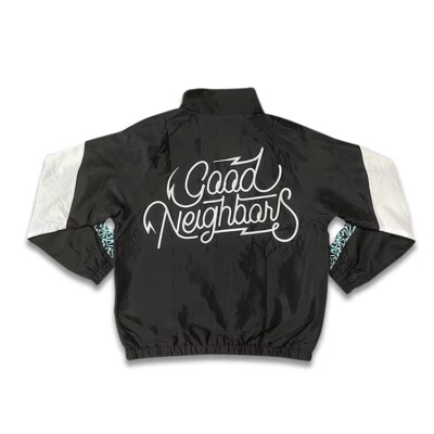 Men’s Custom Streetwear Patchwork Windproof Woven Jacket (Spandex/Polyester, Zipper Closure, Embroidery & Heat-Transfer Printing)