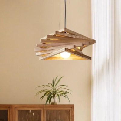 Hanging Handwoven Bamboo & Rattan Round Lampshade