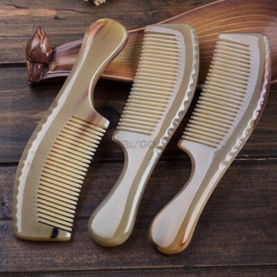 Handcrafted Dragon-Scale Buffalo Horn Anti-Static Hair Comb