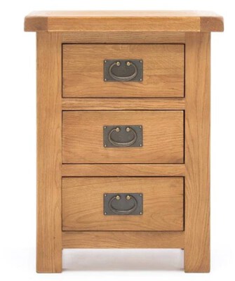 Bedside Table (Montreal–Quebec Range, SKU MON-G420 / QUE-G1663, Oak & Rubberwood, MDF Veneer Oak, MDF E1)
