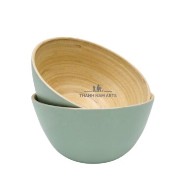 Spun Bamboo Salad Serving Bowl