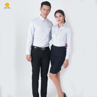 Office Uniform Set Long-Sleeve, Classic Stripes
