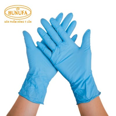 Powder-Free Medical Examination Gloves (Synthetic Rubber, Blue, ASTM D3578, USP/FDA, 100 Pcs/Box)