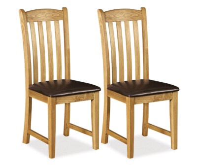 Dining Chair With PU Seat Pad (Oak Frame, Montreal Program, 2pcs/Box, SKU MON-G435)