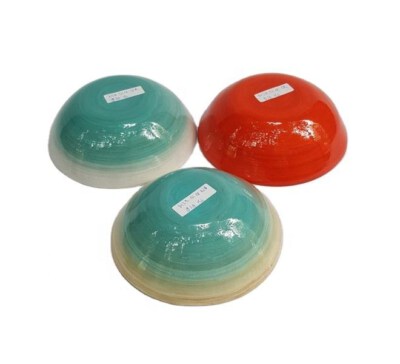 Handmade Multicolor Spun Bamboo Salad Serving Bowl
