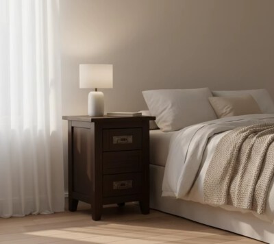 Modern 2-Drawer Coffee Table (Durable Rubberwood & MDF, Chocolate Finish, Made In Vietnam)