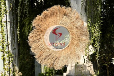 Natural Jute Wall Mirror (Handmade, Eco-Friendly, Custom Size Available)