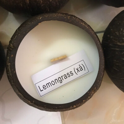 Vietnam Handmade Coconut Shell Scented Candle Holder