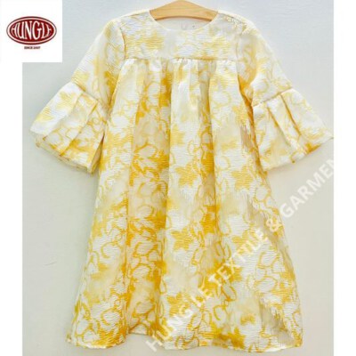 Europe-Style Girls Princess Dress (Floral Print, Knee-Length, Chiffon, Breathable, OEM/ODM)