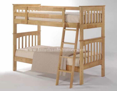 Aspen Bunk Bed (Pine Wood, European-Inspired Two-Tier Design)