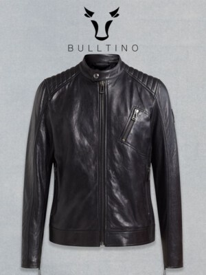 Genuine Leather Jacket DDV03D (100% Goat Leather, YKK Zipper, Men’s Sizes)