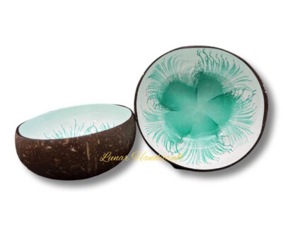 Polished Coconut Shell Lacquer Inlay Bowl