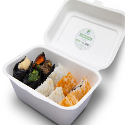 600ml 1-Compartment Bagasse Food Container (Microwave-Safe, Oil & Soup Resistant, 186×130×57mm)