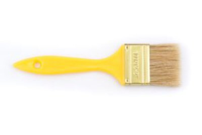LB0018 Paint Brush (Yellow Ferrule, Pure White Bristle, Plastic Handle Series)