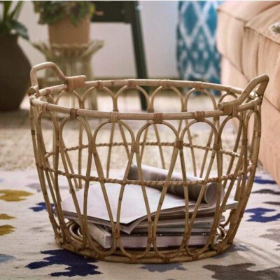 Giỏ đựng đồ giặt treo bằng mây đan tay