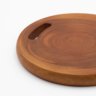 Round Xa Cu Wood Cutting Board (Long Grain, Kiln-Dried, 2.5 Cm Thick, KC11103)