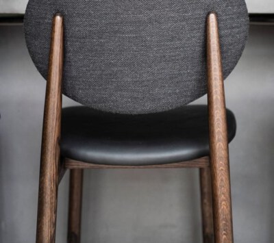Ariake Bar Stool (Ash Wood, Upholstered Seat, BR803)