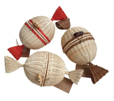 Boho Rattan Candy Storage Box