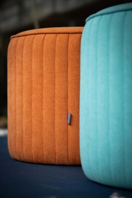 Verti Modern Fabric Ottoman (High-Density Foam, Pine & Plywood Frame)