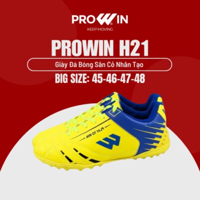 H21 Big Size Artificial Turf Football Boots (EU 45–48, Flexible PVC Upper, One-Piece Rubber Sole)