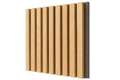Oak Acoustic Wood Slat Panel (Recycled-PET Felt Core, NRC 0.78–0.90, 38mm Profile)