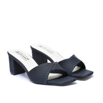 Women’s Cross-Strap High-Heel Slides ET53 (7 Cm Heel, Easy-Clean Upper)