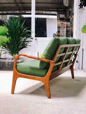 Ronaldo Long Sofa (3-Seater, Model SG02, Rubber Wood Frame, Fabric Or Simili Upholstery)