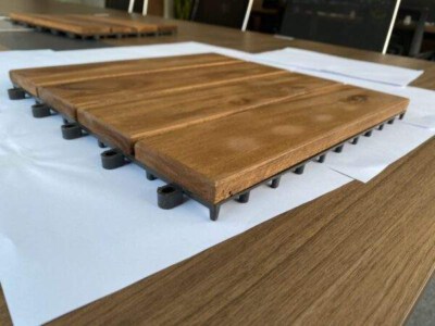 Acacia Decking Tiles 4 Slats
