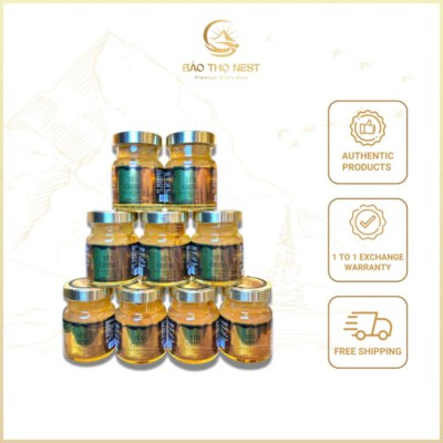 Cordyceps-Infused Bird’s Nest (50% Fresh Bird’s Nest Strands, 70ml Glass Jar, ISO 22000:2018, GMP Compliant)