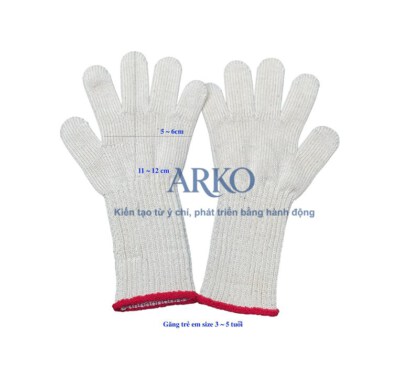 Children’s Protective Gloves (Cotton-Polyester Blend, Soft & Breathable, Sizes S/M/L)
