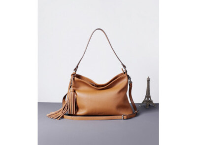 Gina Hobo Bag (Natural Milled Leather, Brown, GX99-20)