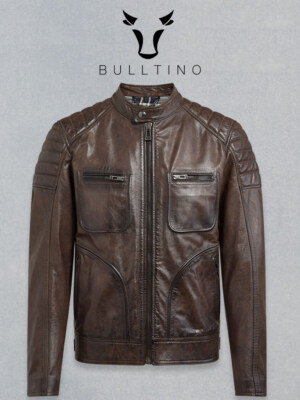 Genuine Leather Jacket DDV02N (100% Goat Leather, YKK Zipper, Silk Lining)