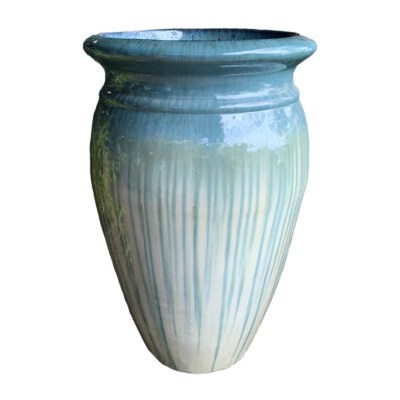 Modern Rustic Glazed Ceramic Vase Planter Set