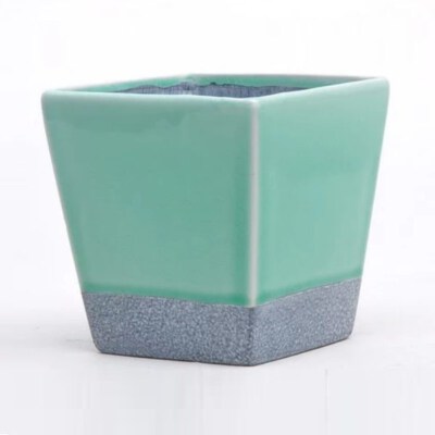 Square Glazed Planter Pot For Succulents