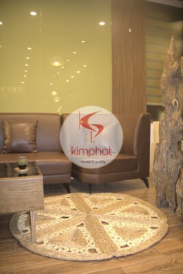 Round Seagrass & Palm Leaf Area Rug (Eco-Friendly, Handwoven, Multiple Sizes)