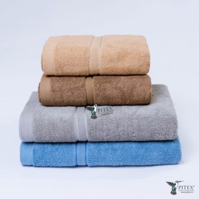 Natural Cotton Bath Towel Combo Set (100% Natural Cotton, 70 X 140 Cm, 600 G)