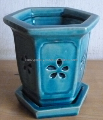 Minimalist On-Glazed Indoor Ceramic Pot Series