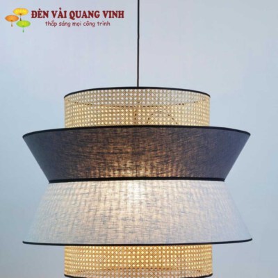 Rattan And Bamboo Pendant Lamp Set (Natural Woven, 3-Piece Set, E27 Socket) (DMT-12)