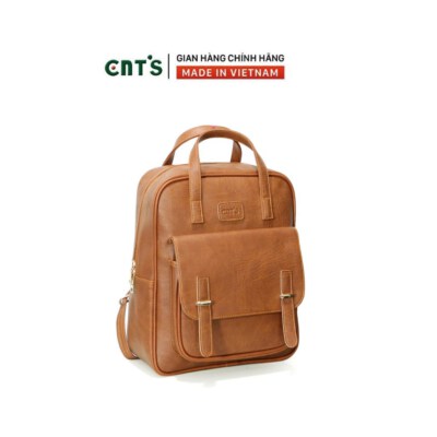 Unisex Office Backpack BL82 (PU Leather, Water-Resistant, Made in Vietnam)