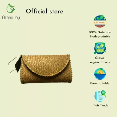 Túi đeo chéo từ cỏ Lepironia (Thủ công, Dây da, Lót vải)