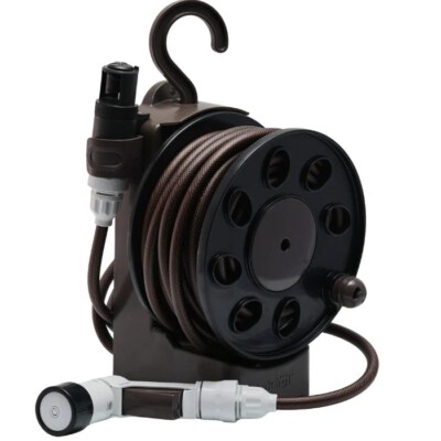 Aurora Light 15m Wall-Mount Garden Hose Reel Set (BR)