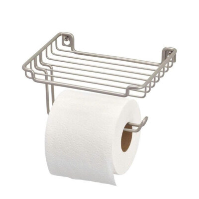 Wall-Mounted Toilet Paper Holder With Shelf (Inox, Space-Saving, OEM/ODM)
