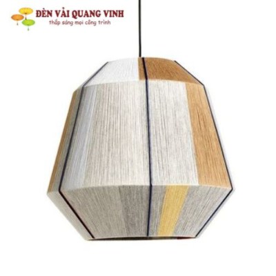 Artistic Woven Rope Pendant Light (Handwoven Rope Shade, Geometric Design, Custom Made) (DDT-15)