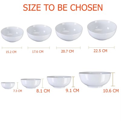 High Porcelain Soup Bowl (White, Kiln-Fired, CE/EU)