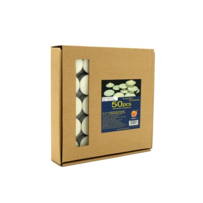 Scented Tealight Candle (Paraffin Wax, Cotton Wick, Aluminum Cup, Optional Scent/Color)