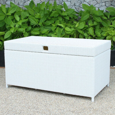Poly Rattan Storage Cabinet With Lid (Wicker/Rattan, Eco-Friendly, Modern Design, Customized Color)