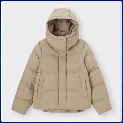 Hooded Puffer Jacket High-Neck Hood