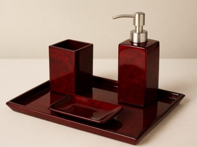 Custom Lacquer Bathroom Accessories Set