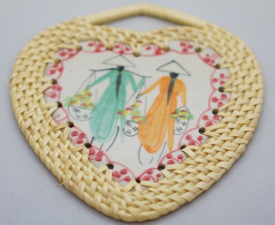 Rattan-Wrapped Ceramic Ware (Handwoven Rim)