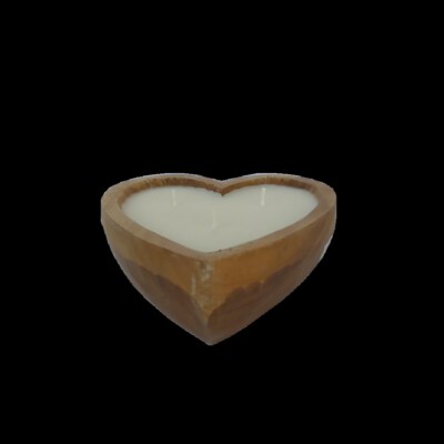 Heart Shape Dough Bowl Candle (Soy & Coconut Wax Blend, 245g, Natural Scent)